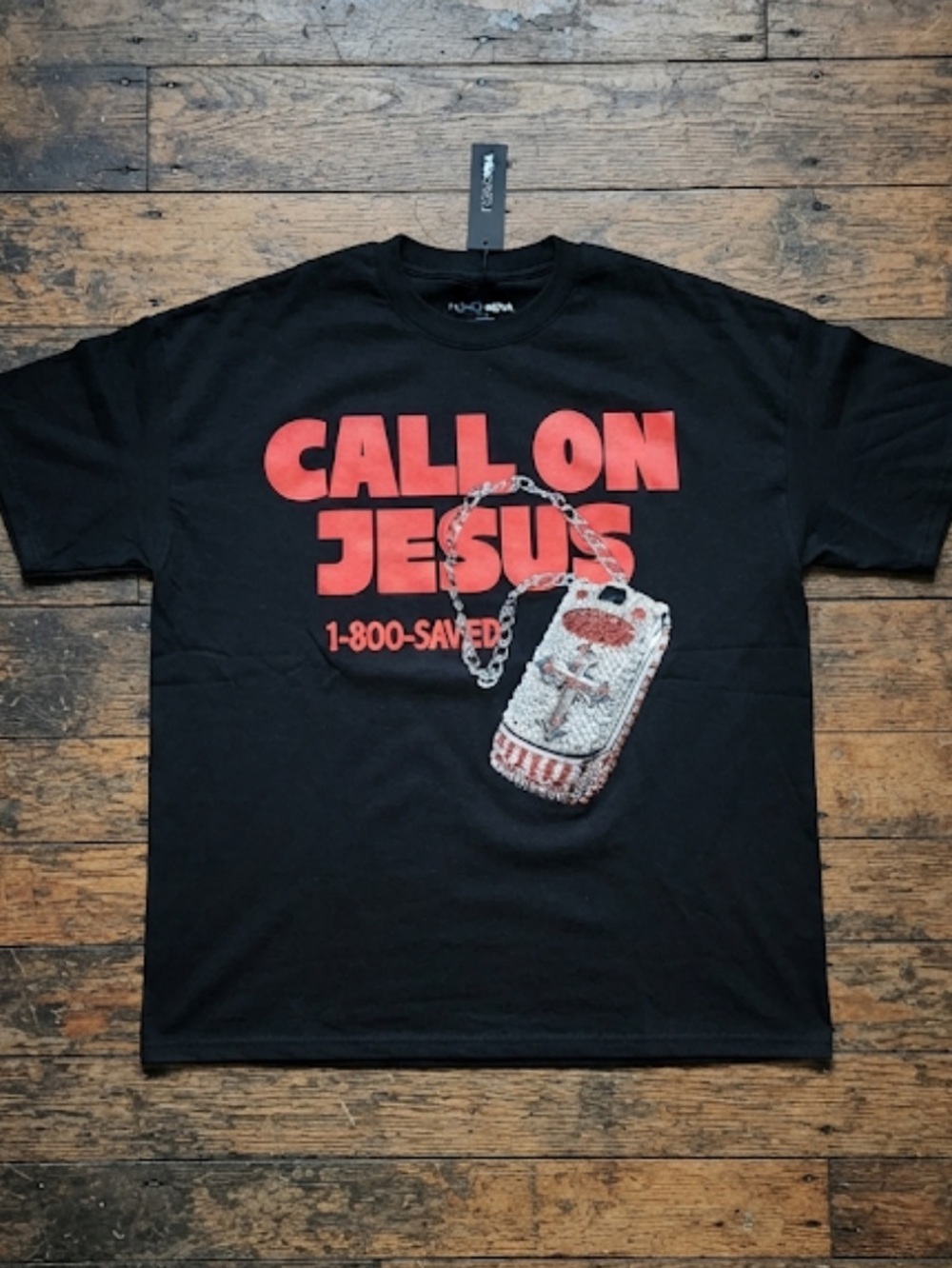 Call On Jesus Shirt Size XL Black
